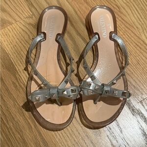 Valentino Rockstud rubber sandals